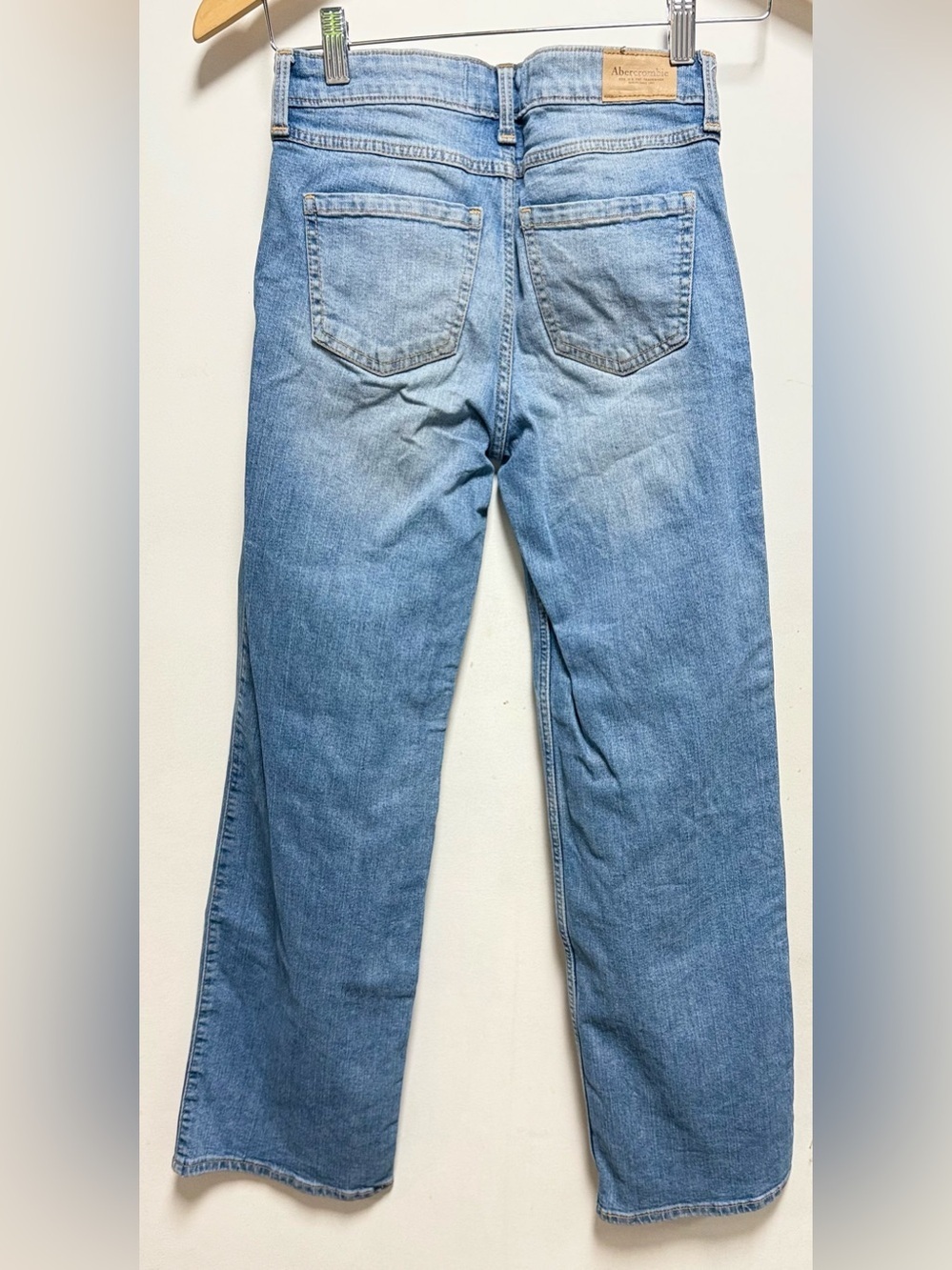 Abercrombie & Fitch Light Blue Ripped Kids Jeans high rise wide leg - Picture 3 of 7